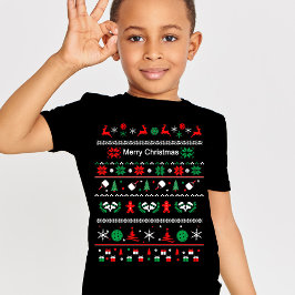 🎅ピックボール🎄醜いクリスマスセータースタイル ベビーTシャツ