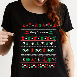 🎅ピックボール🎄醜いクリスマスセータースタイル Tシャツ