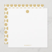 ピックボール金ゴールドパーソナライズされたシック名札カード ノートカード (正面/裏面)