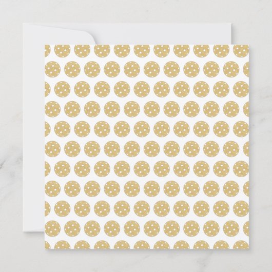 ピックボール金ゴールドパーソナライズされたシック名札カード ノートカード (裏面)