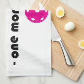 ピックボール1つ以上ゲーム白/ピンク キッチンタオル (四つ折り)