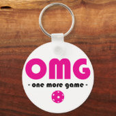 ピックボール1つ以上ゲーム白/ピンク キーホルダー (正面)