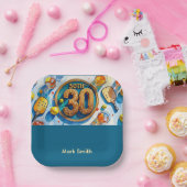 ピックボール30歳の誕生日パーティー ペーパープレート (パーティー)
