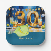 ピックボール30歳の誕生日パーティー ペーパープレート (正面)
