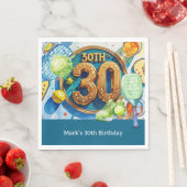 ピックボール30th誕生日パーティー スタンダードランチョンナプキン (インサイチュ)