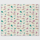 ピックボール！おもしろいカラフル型 ラッピングペーパー (フラット)