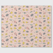 ピックボール！おもしろいカラフル型 ラッピングペーパー (フラット)