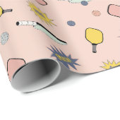 ピックボール！おもしろいカラフル型 ラッピングペーパー (ロールコーナー)