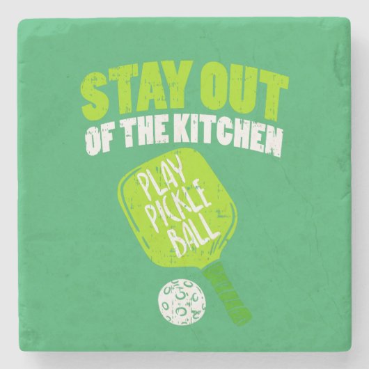 ピックボール – キッチンから離れる ストーンコースター (正面)