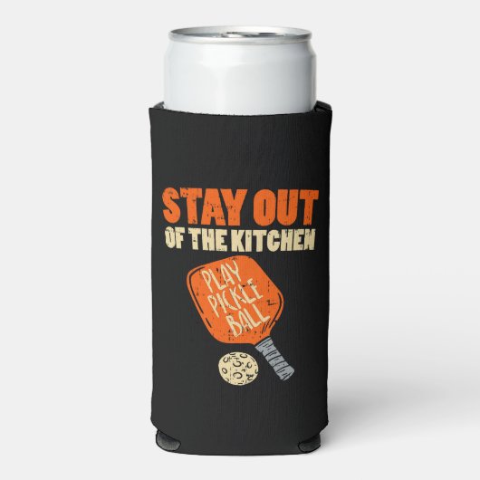 ピックボール – キッチンから離れる スリム缶クーラー (Seltzer正面)