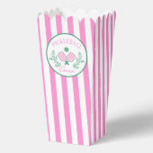 ピックボール・クイーン |ピンクと白ストライプの フェイバーボックス (正面)