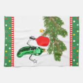 ピックボール・クリスマス キッチンタオル (横)