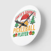 ピックボール・クリスマス ラウンド壁時計 (傾斜)