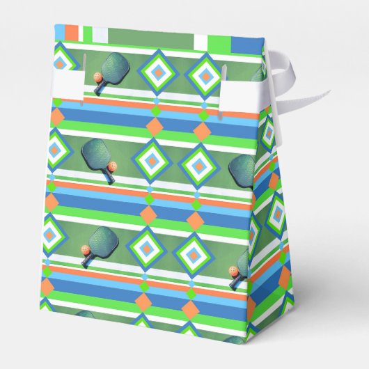 ピックボール・サマーピックボールパーソナライズされたパーティー フェイバーボックス (裏面サイド)