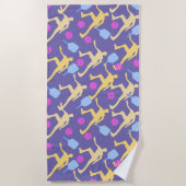 ピックボール・トロピカル ビーチタオル (正面)