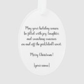 🎄ピックボール・ドワーフのホリデーマッチ🎄 オーナメント (裏面)