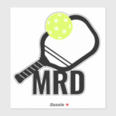 ピックボール+パドルモノグラムイニシャル シール (シート)