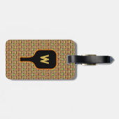 ピックボール&パドルモノグラム（茶色）ラゲッジタグ ラゲッジタグ (裏面横)