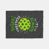 ピックボール – ピックボールの季節 フリースブランケット (正面(横))