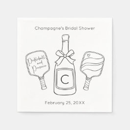 ピックボール&プロセッコモダンブライダルシャワー スタンダードカクテルナプキン
