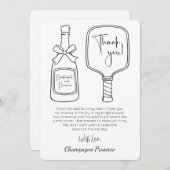 ピックボール&プロセッコモダンブライダルシャワー 招待状 (正面/裏面)