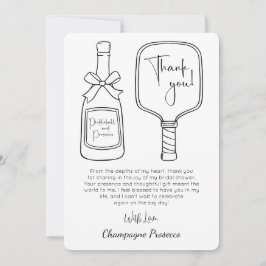 ピックボール&プロセッコモダンブライダルシャワー 招待状