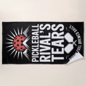 ピックボール・ライバルズ・ティアーズ・グラフィックおもしろいス ビーチタオル (正面)