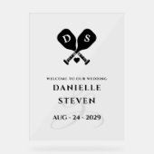 ピックボール・ラブ・ウェルカム アクリルサイン (正面)