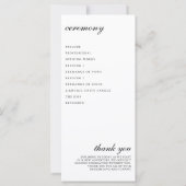 ピックボール・ラブ・セレモニー・プログラム (裏面)