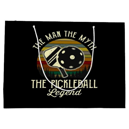 ピックボール – 男、神話、伝説 ラージペーパーバッグ (裏面)