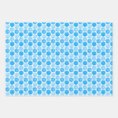 ピックボール – 白の緑、オレンジ、青 ラッピングペーパーシート (正面3)