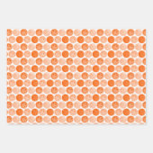 ピックボール – 白の緑、オレンジ、青 ラッピングペーパーシート (正面2)