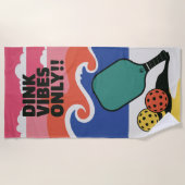 ピックボールDINKファン専用ビーチタオル ビーチタオル (正面)