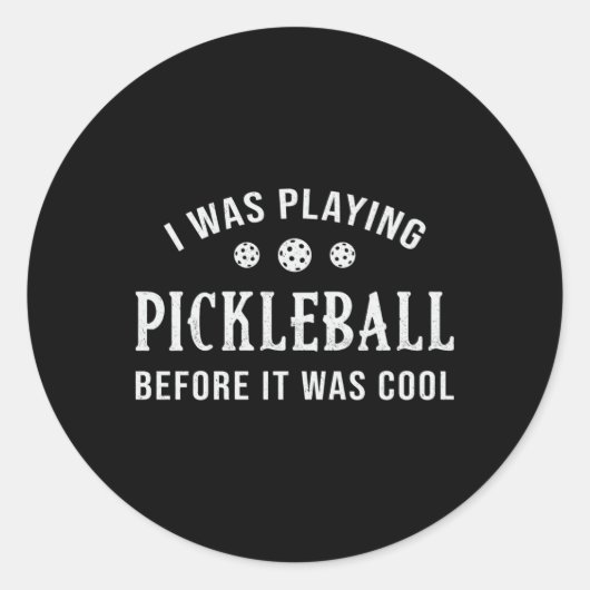 ピックボールDink Iは遊Pickleball Playerだった ラウンドシール (正面)
