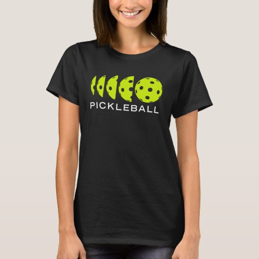 ピックボールTシャツ:ピックボールの寸法 Tシャツ (正面)