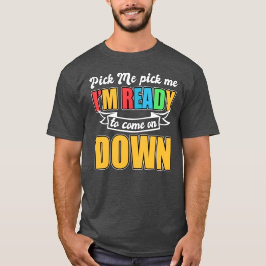ピックミーピックミー ゲーム番組 楽しい Tシャツ (正面)