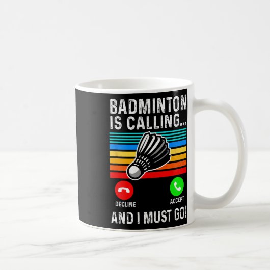 ピックラおもしろいルDMINTONシャトル コーヒーマグカップ (右)