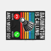 ピックラおもしろいルDMINTONシャトル フリースブランケット (正面(横))