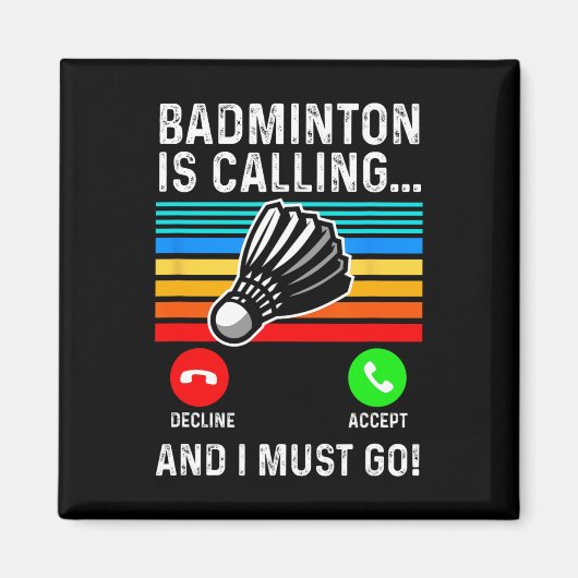 ピックラおもしろいルDMINTONシャトル マグネット (正面)