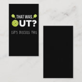 ピックルおもしろいボールがRacquet Sportsmanの冗談を話す 名刺 (正面/裏面)