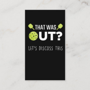 ピックルおもしろいボールがRacquet Sportsmanの冗談を話す 名刺