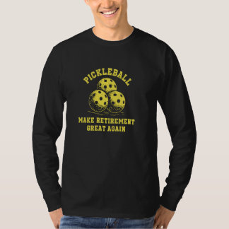 ピックルおもしろいボールでリタイア素晴らしする Tシャツ
