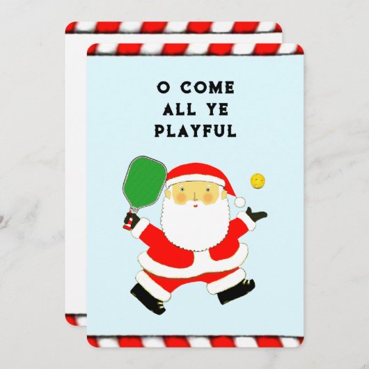 ピックルおもしろいボールのクリスマス シーズンカード (正面/裏面)