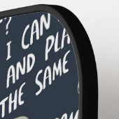 ピックルおもしろいボールの言い訳ブルーオレンジ ピックルボールラケット (左詳細)