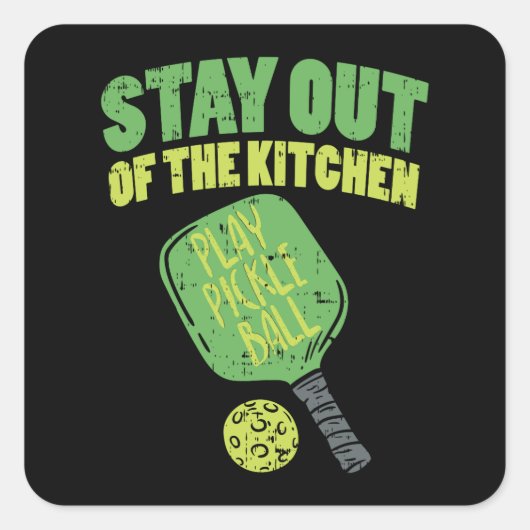 ピックルおもしろいボールの贈り物 スクエアシール (正面)