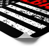 ピックルおもしろいボールアメリカ国旗 ポスター (角)