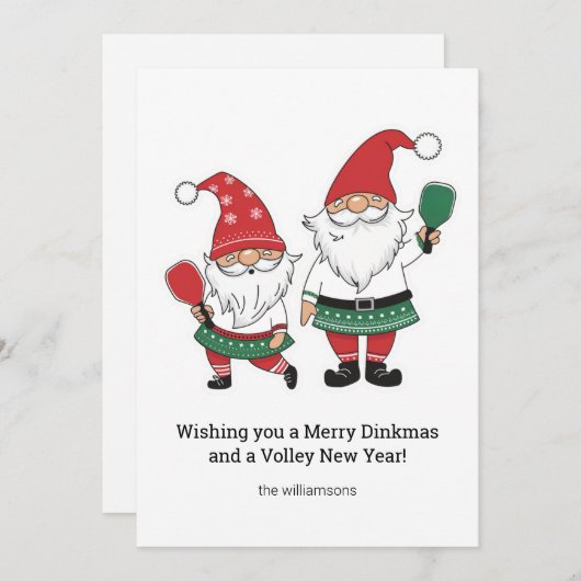 ピックルおもしろいボールクリスマス格言カスタム文字 シーズンカード (正面/裏面)