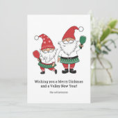 ピックルおもしろいボールクリスマス格言カスタム文字 シーズンカード (スタンド正面)