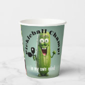 ピックルおもしろいボールチャンプ紙カップ 紙コップ (裏面)