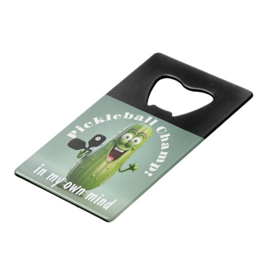 ピックルおもしろいボールチャンプ/クレジットカードボトルオープナー クレジットカード栓抜き (裏面アングル)